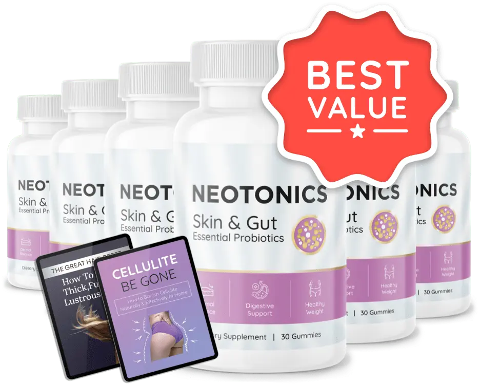 Neotonics six bottle package with free bonus gifts